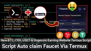 Nuyul BTC, TRX, USDT & Doge Earning Website Script - Auto Claim Faucet Via Termux 2025 100% Legit
