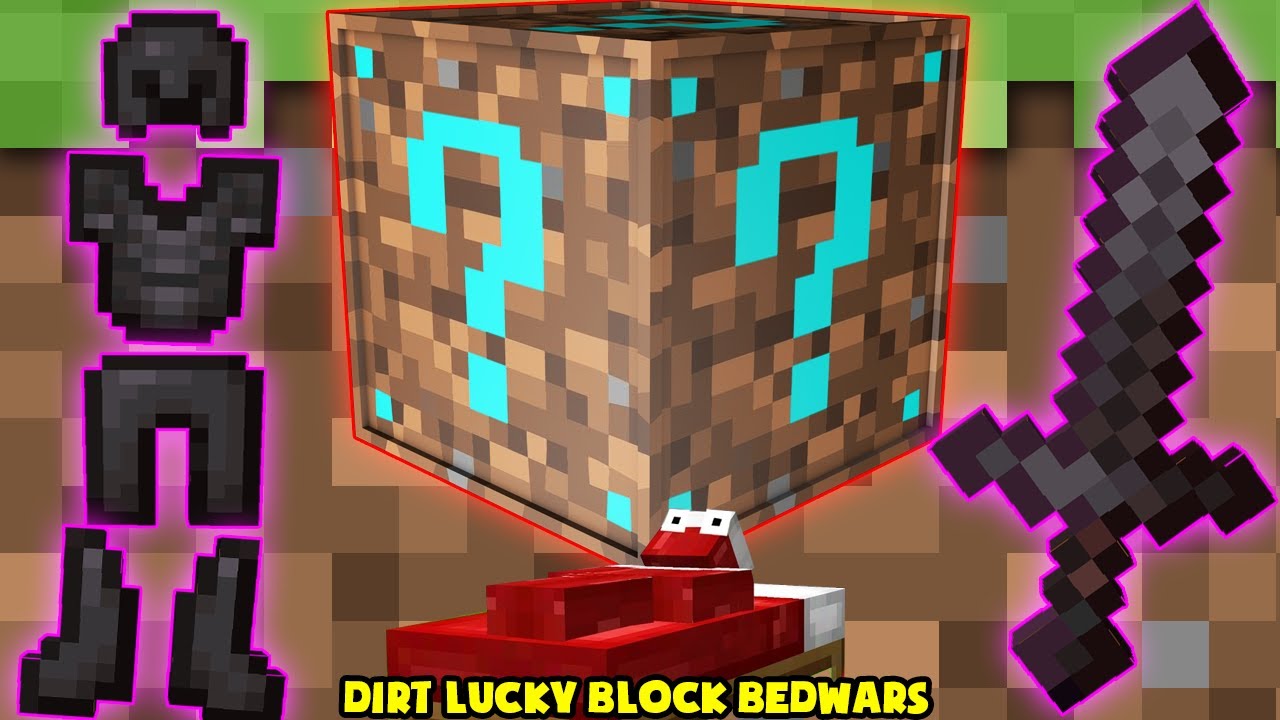 MINI GAME : DIRT LUCKY BLOCK BEDWARS ** THỬ THÁCH T GAMING VÀ NOOB TEAM CÓ ĐỒ SIÊU VIP TỪ CỤC ĐẤT ??