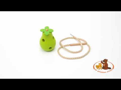 Развивающая игрушка шнуровка Груша, МДИ Д262