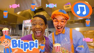 Going To The Movies | Blippi Music Video! | Sing Along With Me! | Kids Songs