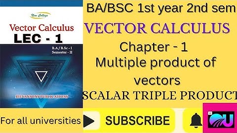 Vector Calculus ch - 1 BA/BSC 1st Year | LEC-1 Basics of ex - 1.1||@Ordinary Unique Coaching Classes