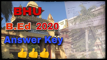 BHU B.Ed Answer Key 2020| Humanities and Social Sciences| BHU |  COMMICON