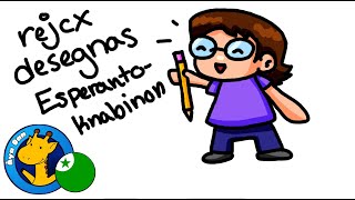 Rachel desegnas Esperanto-knabinon (Esperanto 🔸 Rachel’s Conlang Channel)