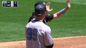 NYY@OAK: Judge smacks an RBI single to right field