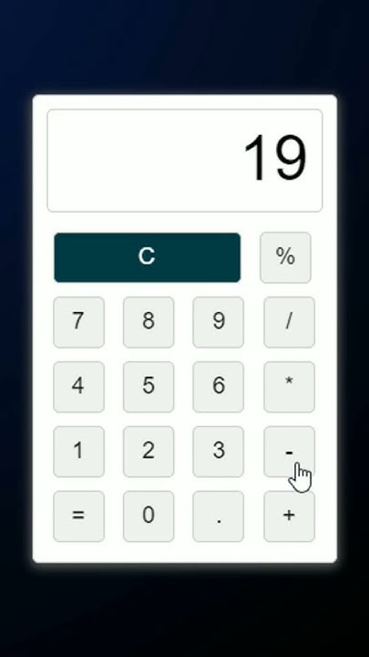 Simple Calculator Design Using Html, Css and JavaScript - YouTube image.