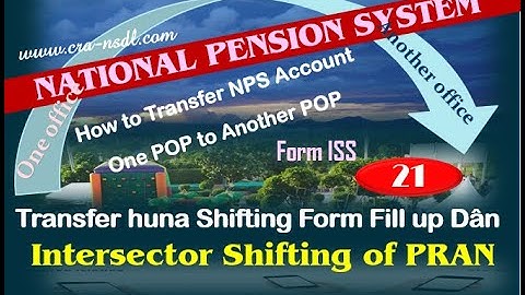 NPS / 21. Form ISS - Intersector Shifting of PRAN / NPS Subscriber insawn / Form Download / Fill up