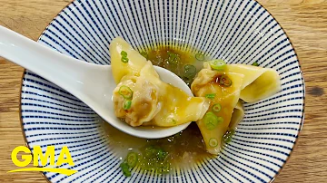 Chef shares why she makes pork and water chestnut wontons for Lunar New Year l GMA