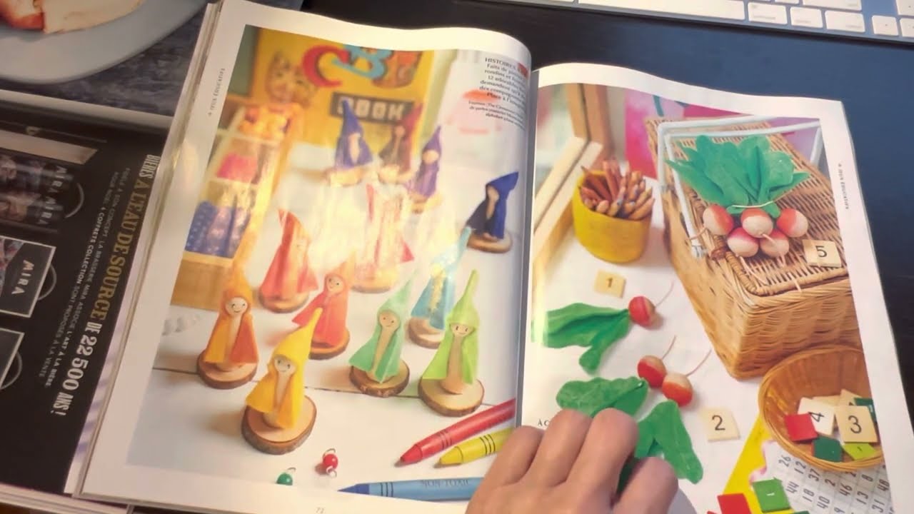 Browsing through a French magazine Marie Claire Idees asmr