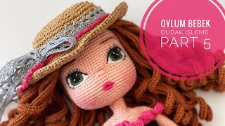 Amigurumi bebeklerde kolay dudak işleme💕5/6 Eng Subtitles (Oylum bebek) #oylumbebek#dudakişleme