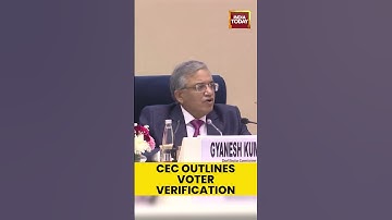 CEC Outlines Voter Verification Drive