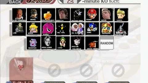 character selection screen