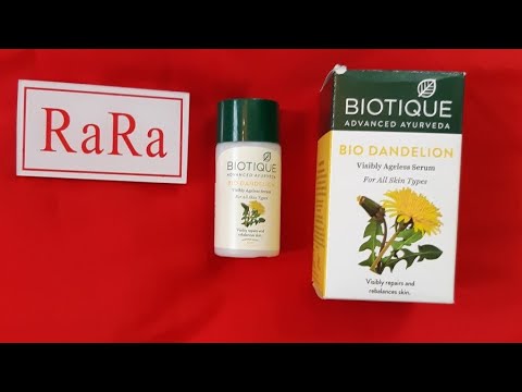 Biotique bio dandelion visibly ageless serum review! Serum for oily skin! Affordable face serum!