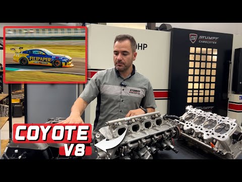 Retrabalho no cabeçote do motor Coyote V8 para track day.