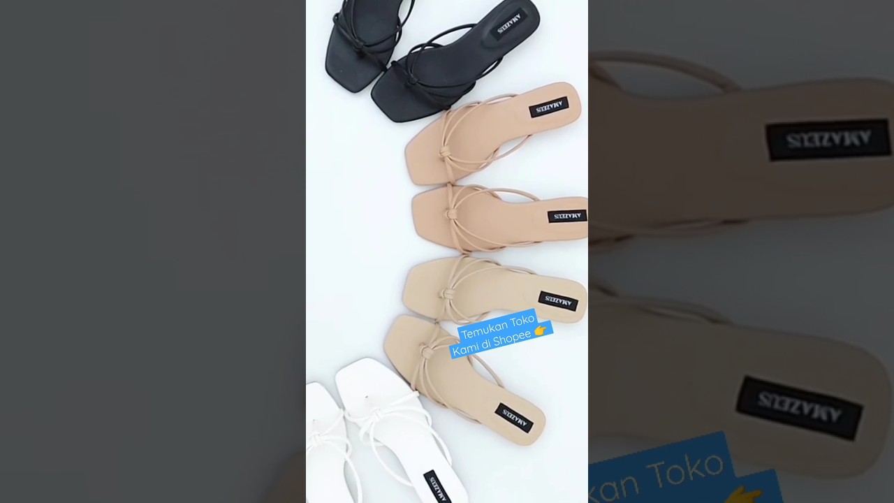 Sandal Heels 3cm Tali Wanita  