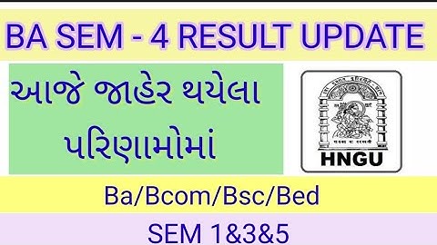 letest result today - Hngu Result - ba sem - 4 Result Hngu - Hngu update Result - Hngu -