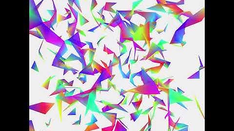 Gradation triangle 3D. Draw by openFrameworks