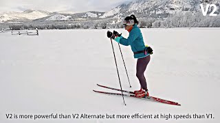 Basic Skate Ski Technique: V2