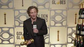 Jeremy Allen White | 81st Golden Globes Winner's Backstage Interview