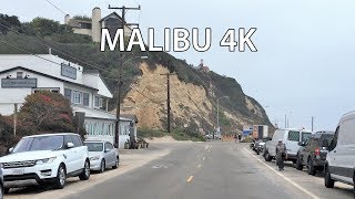 Malibu 4K - Billionaire's Beach - Driving Downtown USA