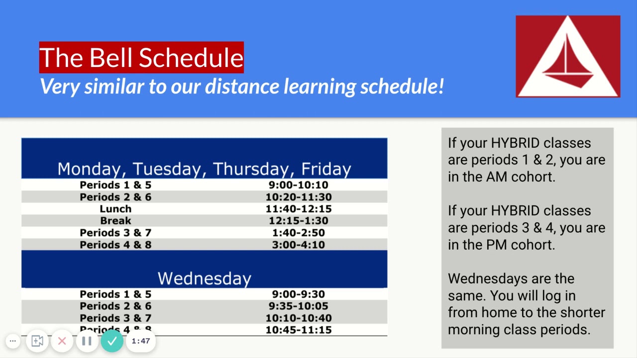 Hyrbrid Schedule Instructions Spring 2021