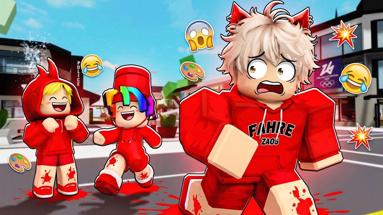 DUNDUN & LEMON 24 JAM SERBA WARNA MERAH DI BROOKHAVEN ROBLOX