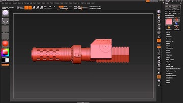 SpiderBot - Building the Cannon in ZBrush Part 01 (Full Tutorial at BadKing.com.au)