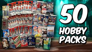 AWESOME PULLS!!🚨50 HOBBY PACKS🚨50 RANDOM BASEBALL HOBBY PACKS FROM 1997-2026!!!