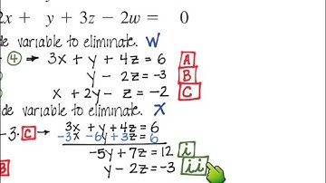 solving system of 4 variables (elimination)