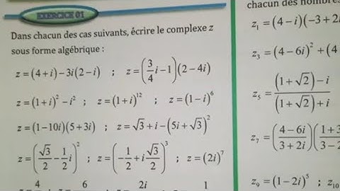 Nombres complexes, exercice 1, 2bac PC & SVT ( ALMOUFID)
