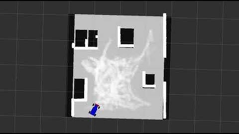 RRT path planning visualized in simulation