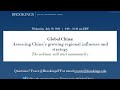 Global China Webinar: Assessing China’s growing regional influence and strategy