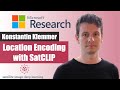 Location Embedding with SatCLIP, with Konstantin Klemmer
