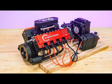 RUN TEST SMALLEST V8 ENGINE - 8 Cylinder 4 Stroke Engine - ENGINEDIY
