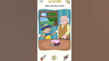 DOP 3 Gameplay Level 288 Who ate the cake #shorts #gaming