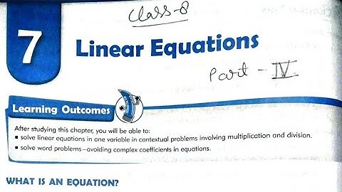 Class 8 math | Chapter 7 Linear Equations Part 4 | MKD Agrim Academy