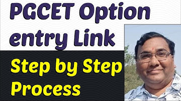 PGCET Counselling 2024|Pgcet 2024|PGCET option entry 2024|PGCET Step by Step demo|Pgcet updates 2024