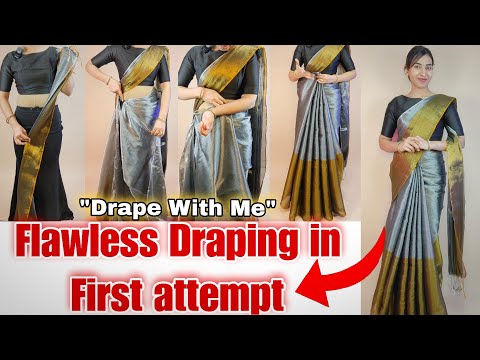 5 Easy Steps to Drape a Tissue Saree | Beginner Friendly Saree Tutorial