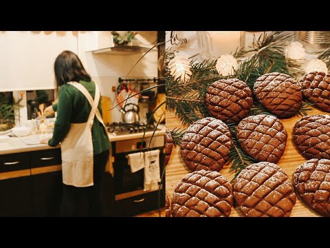 KITCHEN decoration DIY | CHOCOLATE COOKIES WITH BUTTER | Christmas vlog | Silent Vlog