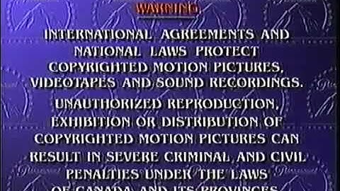 Paramount Home Video Feature Presentation And Warning Screen (1995-2006 Canada)