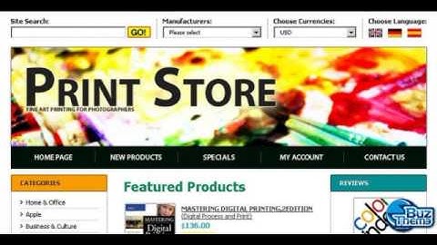 Download Print Shop OsCommerce Template by  Oldman TM