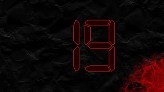 Countdown from 19 to 0 in RED