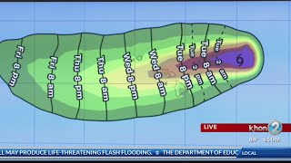 What does 'most likely arrival time of tropical force winds' mean?