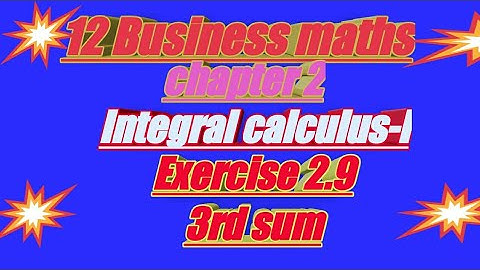 12th business maths exercise 2.9 3rd sum