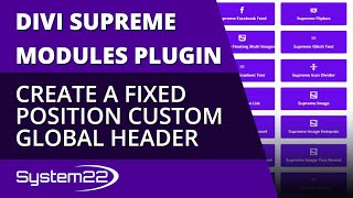 Divi Theme How To Create A Fixed Position Custom Global Header 😎