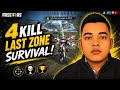 💀 LAST ZONE MEIN 4 KILL! 😈 | Free Fire Intense Fight pl