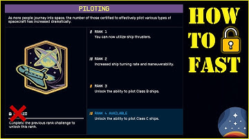 Starfield - How to Rank Up Piloting Skill Super Fast or Get Your Class "C" Ship TODAY!