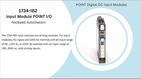 Rockwell Automation POINT Digital DC Input Modules: 1734-IB2, 1734-IB4, 1734-IB4D