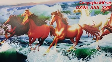 Vẽ tranh tường phòng Khách Bằng công Nghệ in phun Trực Tiếp Đẹp