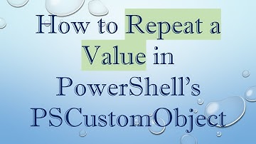 How to Repeat a Value in PowerShell
