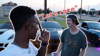 CAMARO OWNER CALLS MY HELLCAT OUT AT OKC CAR MEET!! **FULL